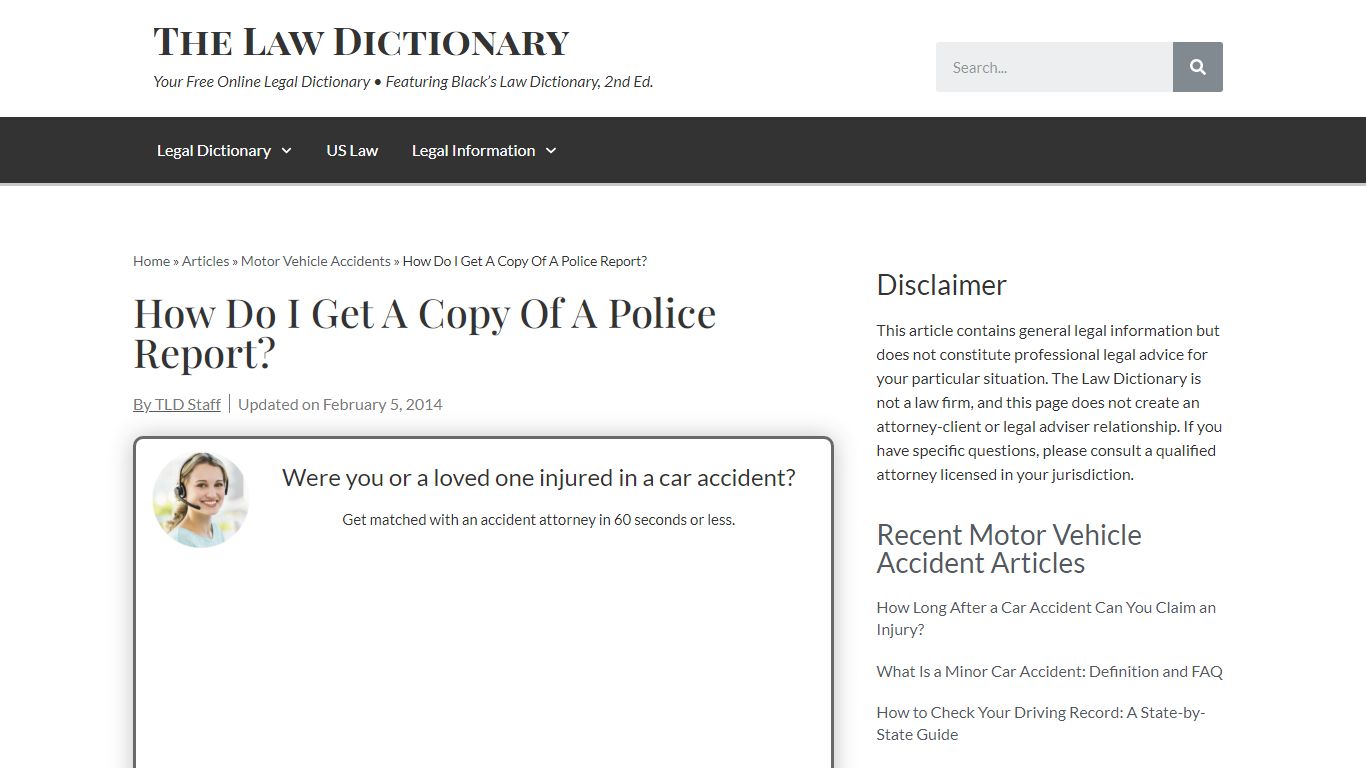 How Do I Get A Copy Of A Police Report? - The Law Dictionary